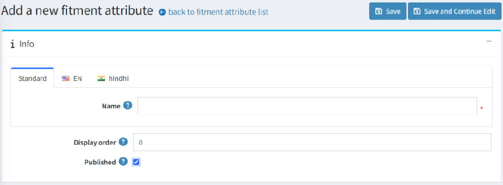 adding new fitment attribute details in automobile spare parts & fitment plugin